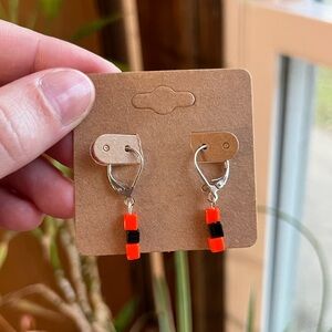 Orange & Black Earrings